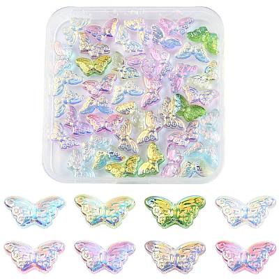 50Pcs 8 Colors Transparency Electroplate Glass Beads Set GLAA-FS0002-39-1