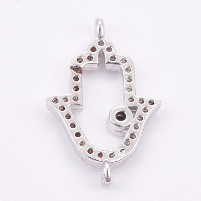 Brass Micro Pave Cubic Zirconia Links ZIRC-E149-12P-1