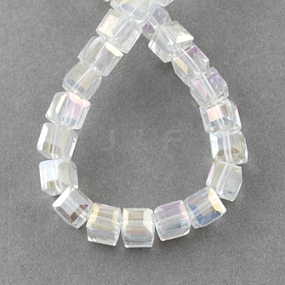 Electroplate Glass Beads Strands LS-EGLA-R030-6x6mm-20-1