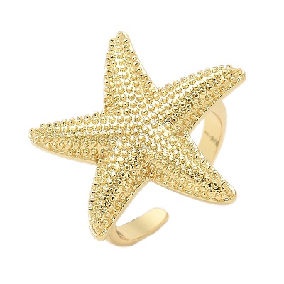 Brass Cuff Finger Rings for Women RJEW-U033-09G-02-1