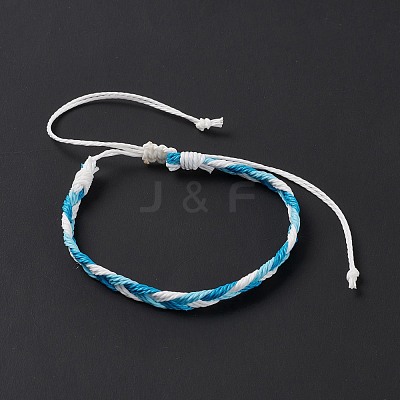 3Pcs 3 Style Natural Shell & Glass Braided Bead Bracelets Set BJEW-B065-07B-1