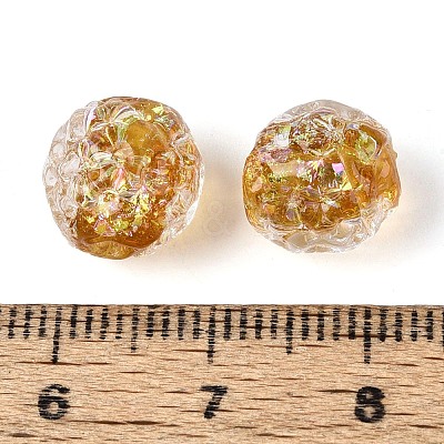 Handmade Foil Glass Beads Strands FOIL-N033-03D-1