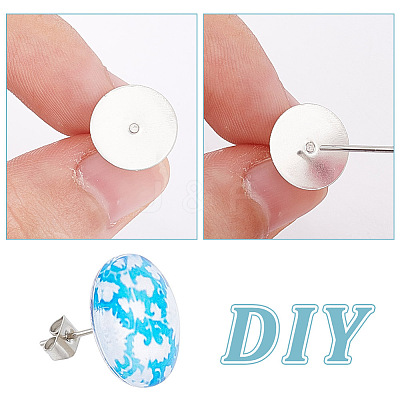 316 Surgical Stainless Steel Stud Earring Findings STAS-UN0058-54-1