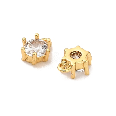 Brass Micro Pave Cubic Zirconia Pendants KK-H515-05G-1