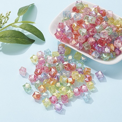 200Pcs Transparent Acrylic Beads TACR-YW0001-23-1