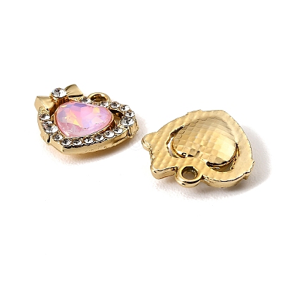 UV Plating Alloy Glass Pendants FIND-K032-43G-1