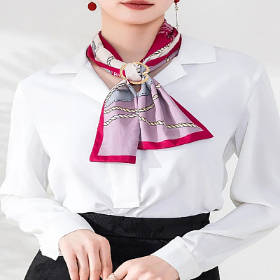 3Pcs 3 Colors Tri-Ring Alloy Brooch Scarf Clip Buckles for Women Lady Girls AJEW-LP0010-65-1