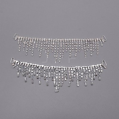 Brass Rhinestone Links FIND-WH0001-15-1