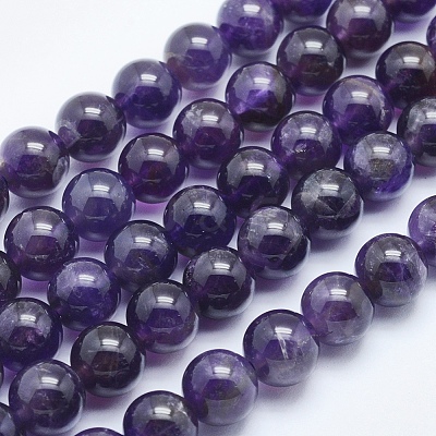 Natural Amethyst Beads Strands GSR062-1-1
