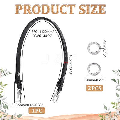 1Pc PU Leather Shoulder Straps AJEW-PH0001-49A-1