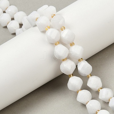 Natural White Jade Beads Strands G-U023-A20-01A-1