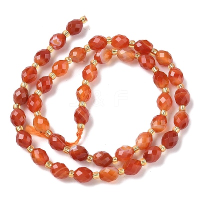 Natural Banded Agate Beads Strands G-F809-A37-01-1