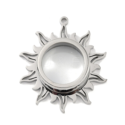 304 Stainless Stee Locket Pendants STAS-S132-08P-02-1