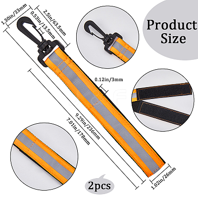 Nylon Firefighter Glove Strap with Reflective Trim FIND-WH0139-83B-1
