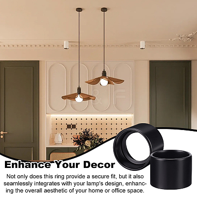 Iron Lamp Shade Collar Rings IFIN-WH0071-38-1
