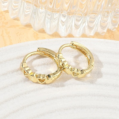 Brass Hoop Earrings KK-CBA30C7-16G-1