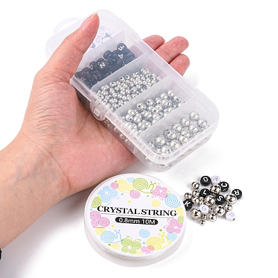 DIY Letter Beaded Stretch Bracelet Making Kit DIY-YW0006-05-1