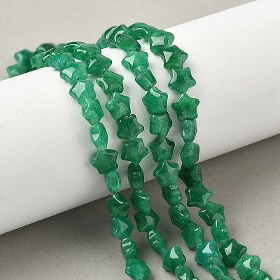 Dyed Natural Malaysia Jade Star Beads Strands G-Z080-A01-05-1
