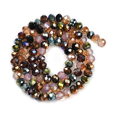 Electroplate Glass Beads Strands X-EGLA-B011-06A-6x5mm-1