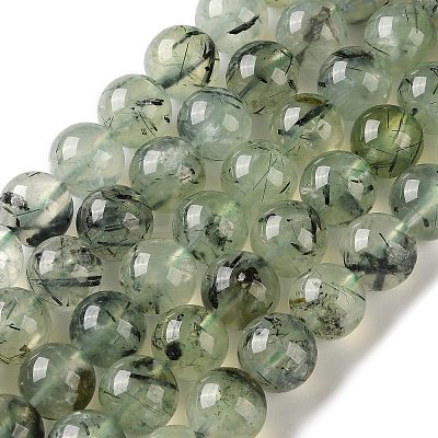 Natural Prehnite Beads Strands G-G474-A01-10mm-1