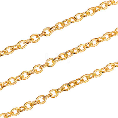 Brass Flat Oval Cable Chains CHC-CJ0001-18-NR-1