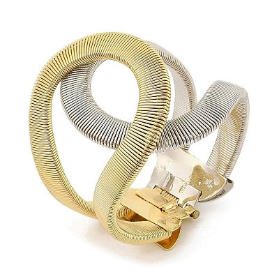 Iron Cuff Bangles for Women BJEW-L629-13GP-1