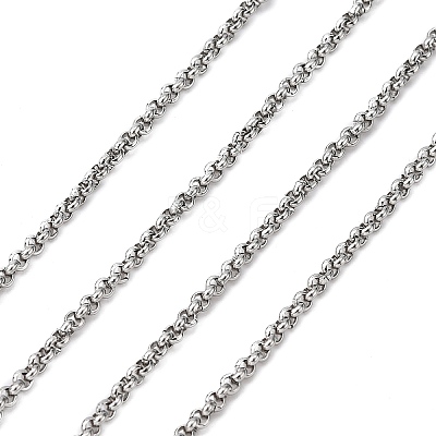 Tarnish Resistant 304 Stainless Steel Rolo Chains CHS-K001-99D-1