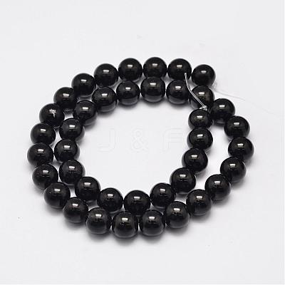 Natural Eyeless Obsidian Beads Strands G-K123-06-10mm-1