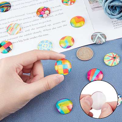Glass Cabochons GGLA-R040-25mm-04-1