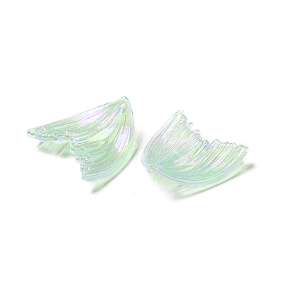 UV Plating Rainbow Iridescent Transparent Acrylic Pendants PACR-M002-09F-1