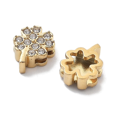PVD Vacuum Plating 304 Stainless Steel Crystal Rhinestone Beads SATS-R130-02G-01-1