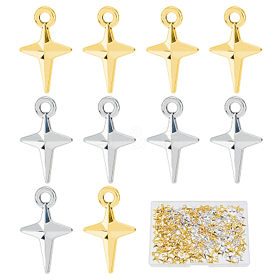 240Pcs 2 Colors Alloy Pendants FIND-FH0011-68-1