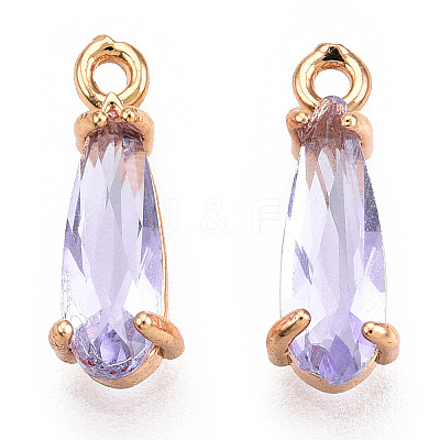 Faceted Glass Pendants GLAA-T010-004F-1