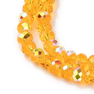 Electroplate Transparent Glass Beads Strands EGLA-A046-01B-07-1