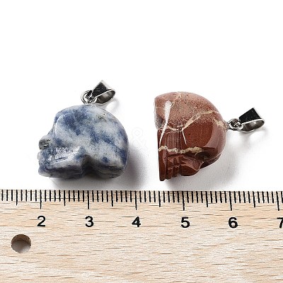 Natural & Synthetic Mixed Gemstone Pendants G-P520-04P-1