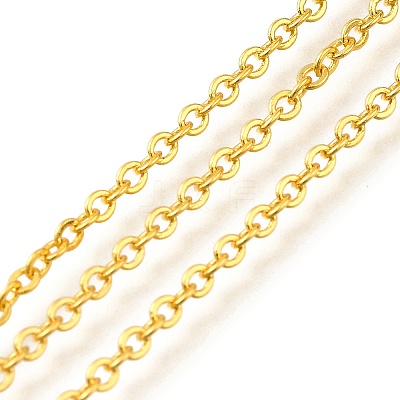 Rack Plating Brass Cable Chains CHC-M001-01G-01-1