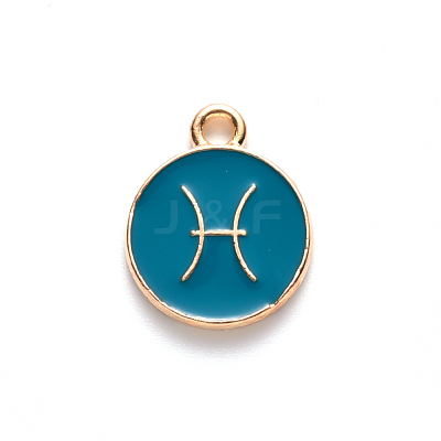 Alloy Enamel Pendants ENAM-S124-01B-05H-1