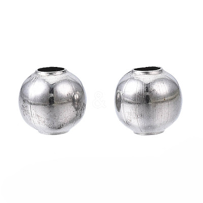 Round 304 Stainless Steel Beads STAS-TAC0004-4mm-P-1