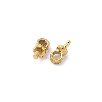 304 Stainless Steel Cup Pearl Peg Bails Pin Pendants STAS-L300-004A-G-1