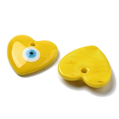 Handmade Evil Eye Lampwork Pendants LAMP-F035-11C-1