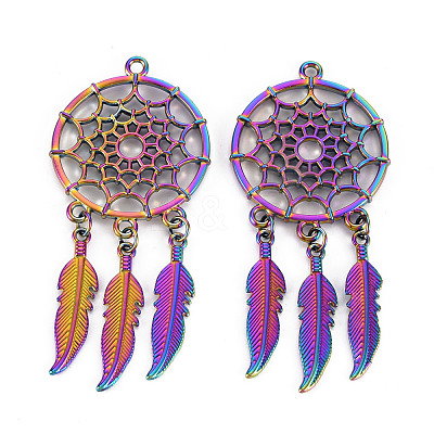 Rainbow Color Alloy Big Pendants PALLOY-S180-276-NR-1