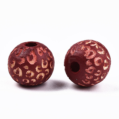 Painted Natural Wood Beads X-WOOD-T021-53A-08-1
