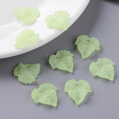 Transparent Frosted Acrylic Pendants X-PAF002Y-18-1