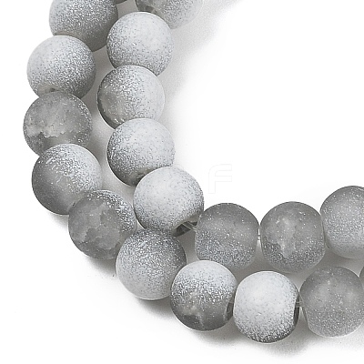 Frosted Crackle Glass Beads X1-GLAA-U001-8mm-M06-1