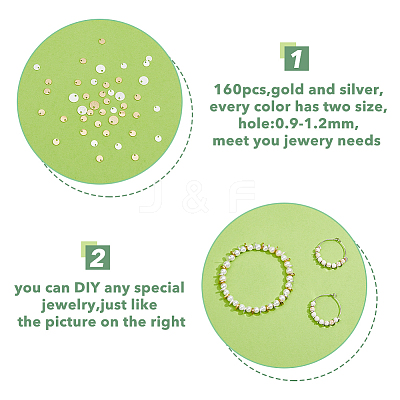 160Pcs 4 Style Brass Charms KK-FH0006-03-1