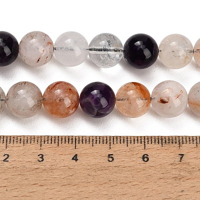 Natural Black Gold Rutilated Quartz Beads Strands GG-CBAC678-A02-10mm-1