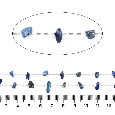 Handmade Natural Lapis Lazuli Chip Beads Chain CHS-H028-06A-02-1