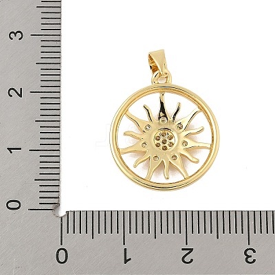 Brass Micro Pave Cubic Zirconia Pendants LS-KK-Z111-01G-1