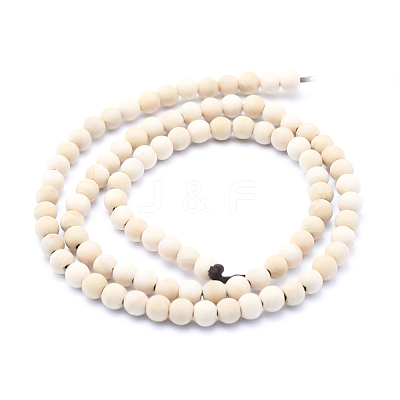 Natural Wood Beads Strands WOOD-P011-07-6mm-1
