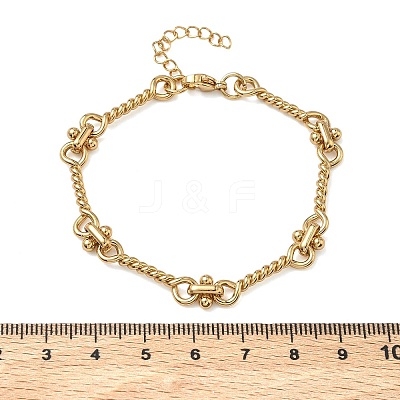 304 Stainless Steel Twited Rope Link Chain Bracelets for Women BJEW-A160-06G-1